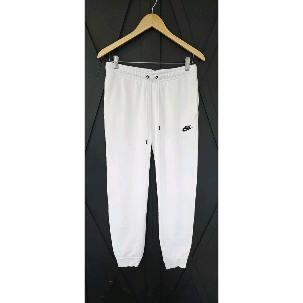 Nike Sportswear Club Fleece Mid-Rise Jogger Sweatpants Women's Size Medium White